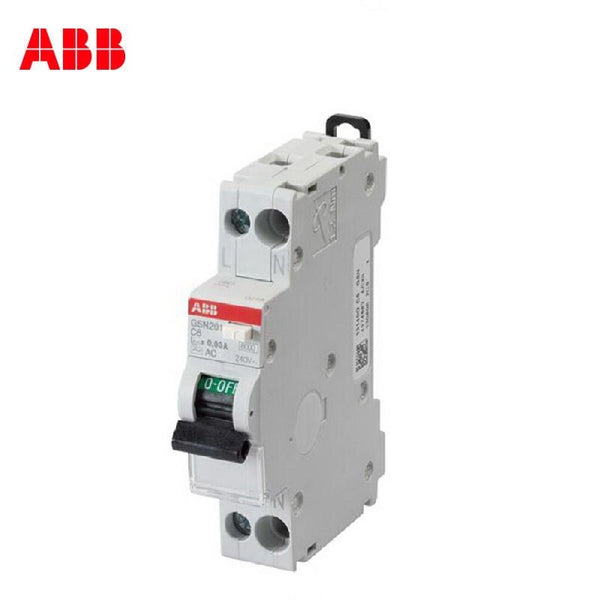 ABB Residual current protection circuit breaker GSN201L  1P+N 6A 10A 16A 20A 25A  type C AC electronic - سوق عگد النصارى 