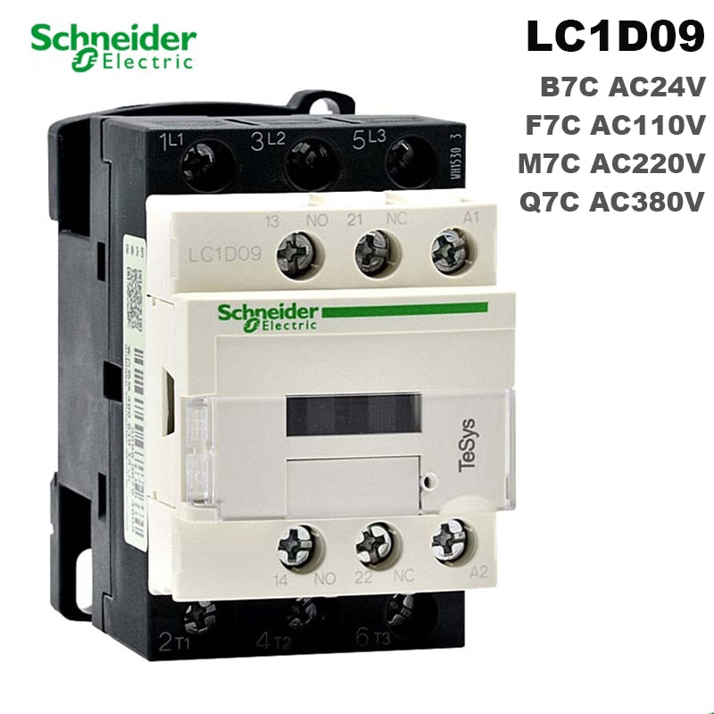 Schneider Electric LC1D09M7C Q7C F7C B7C Coil 220V 380 110AC 50/60Hz Contactor Rrelay TeSys 3P 9A 1NO+1NC Load Standard LC1D - سوق عگد النصارى 
