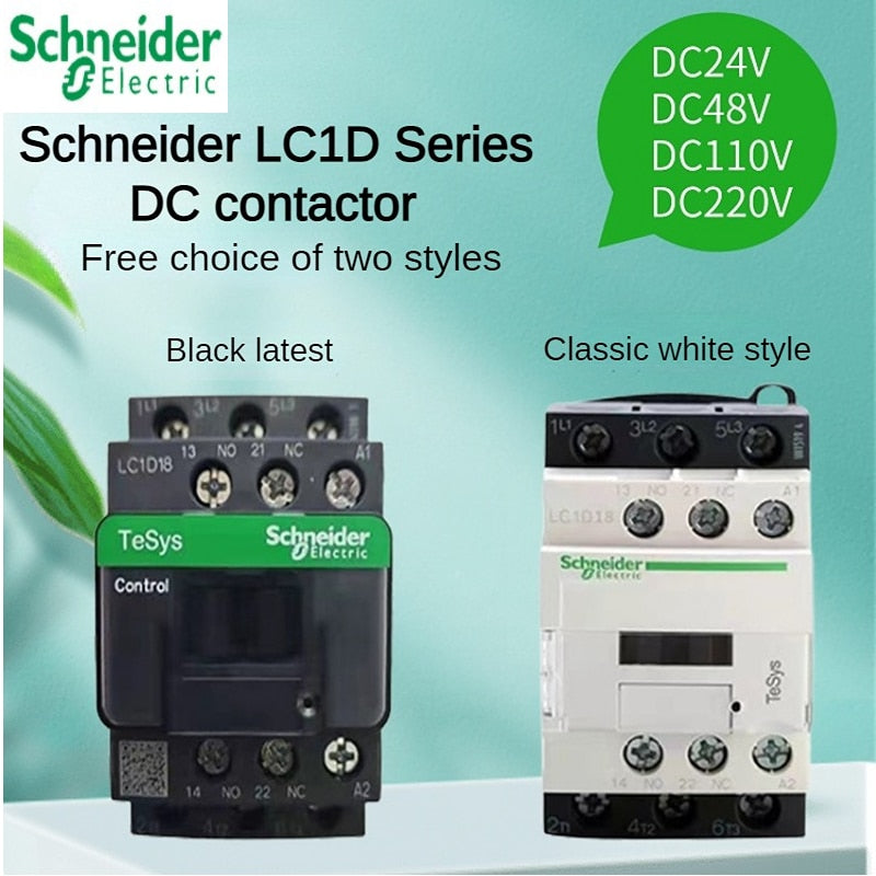 Schneider contactor 220v DC 3 Phase 3-Pole  Three-pole contactor 3P50/60Hz LC1D25 LC1D32 LC1D38 Coil Voltage 24v 110V 220V 380V - سوق عگد النصارى 